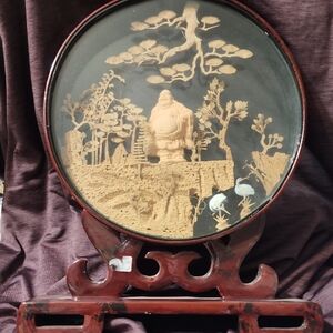 Decorative Sand Art with Buddha and Nature Scene